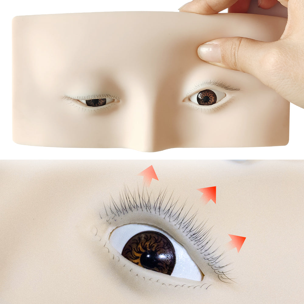 Imitation Human Model Head, Eye Model, Can Lift Eyelids, Eyelids Can be Opened, Simulates Human Skin, Super Soft and Can be Pressed