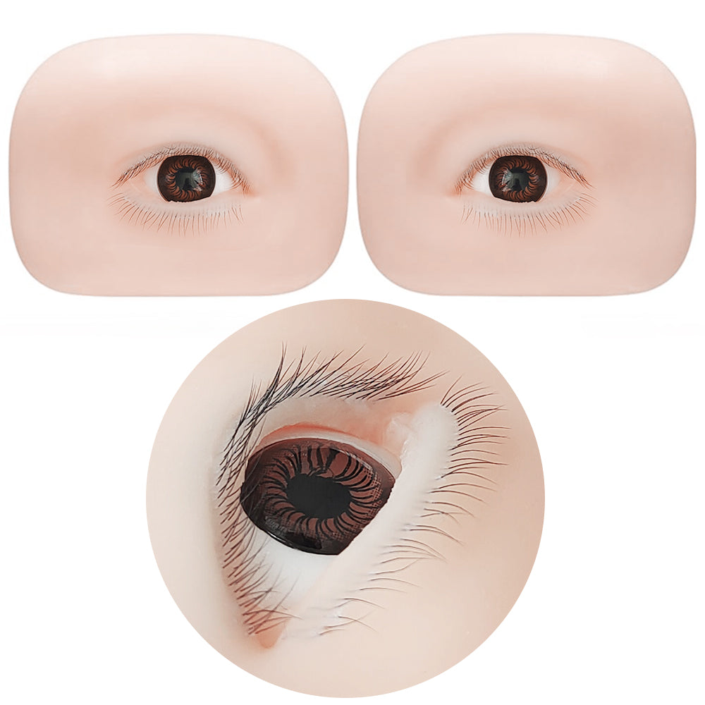 Imitation Human Eye Model 100-110 pcs Lashes  Lash Mannequin Head For Eyelash Extension, Lash Extension Practice Face for Beginners Reusable Makeup Massage Training Supplies