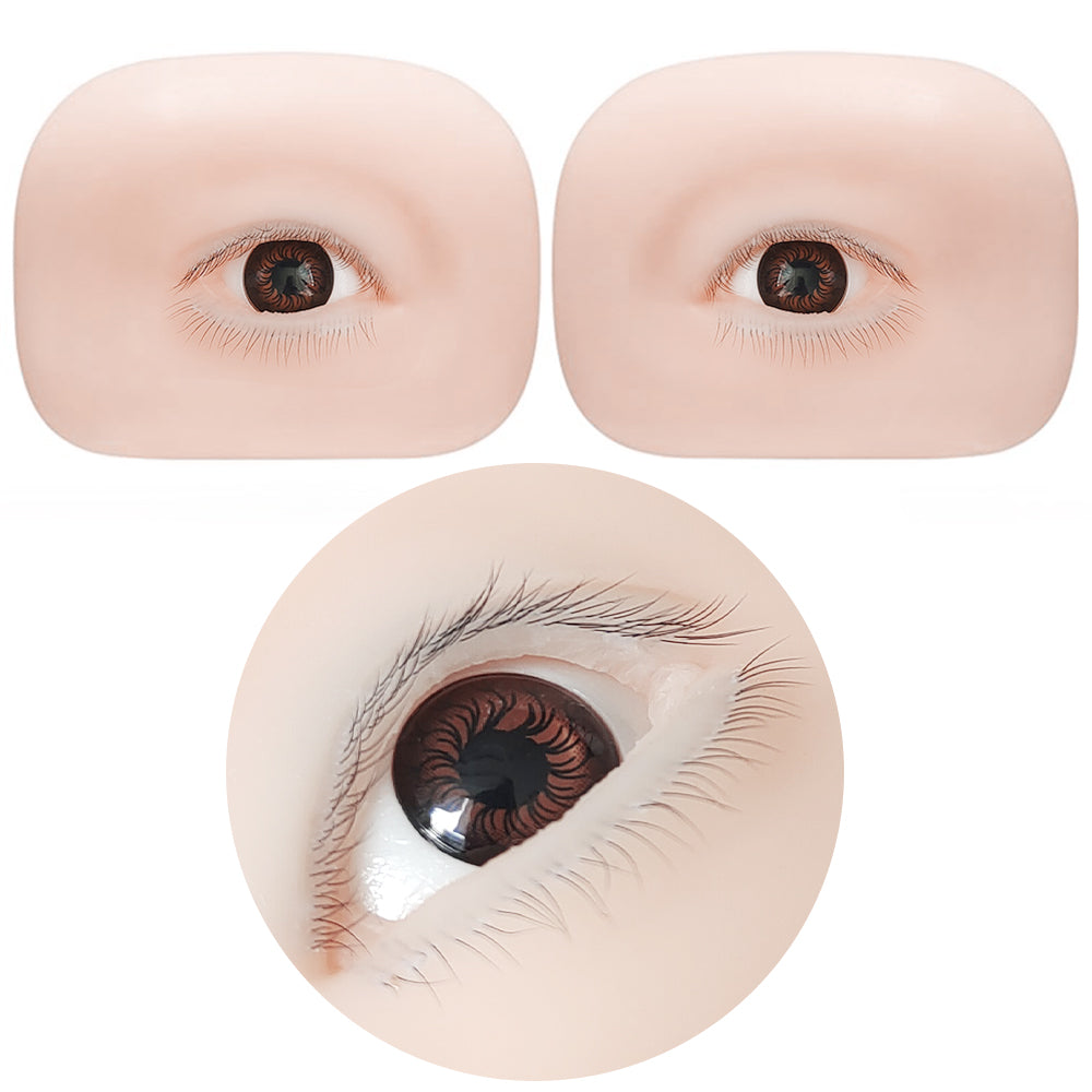 Imitation Human Eye Model 100-110 pcs Lashes  Lash Mannequin Head For Eyelash Extension, Lash Extension Practice Face for Beginners Reusable Makeup Massage Training Supplies