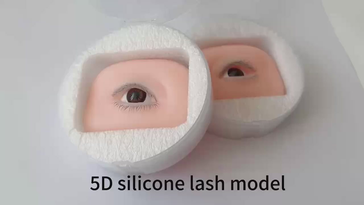 Imitation Human Eye Model 100-110 pcs Lashes  Lash Mannequin Head For Eyelash Extension, Lash Extension Practice Face for Beginners Reusable Makeup Massage Training Supplies